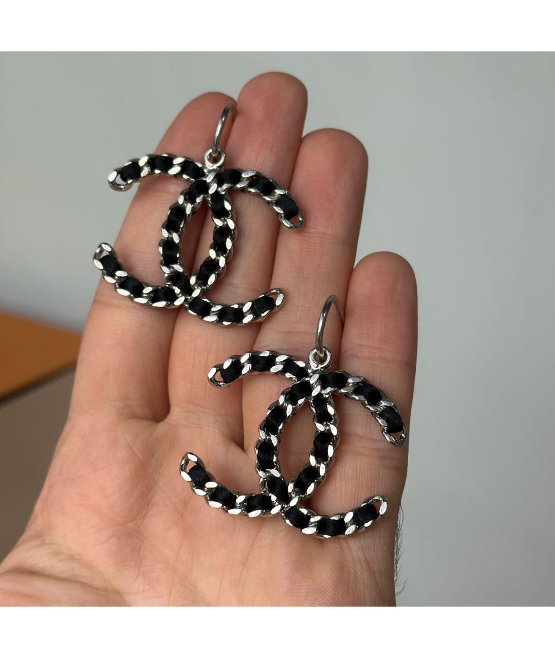 CHANEL Серебряные серьги, фото 4