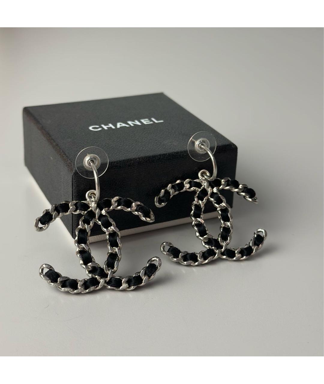 CHANEL Серебряные серьги, фото 3