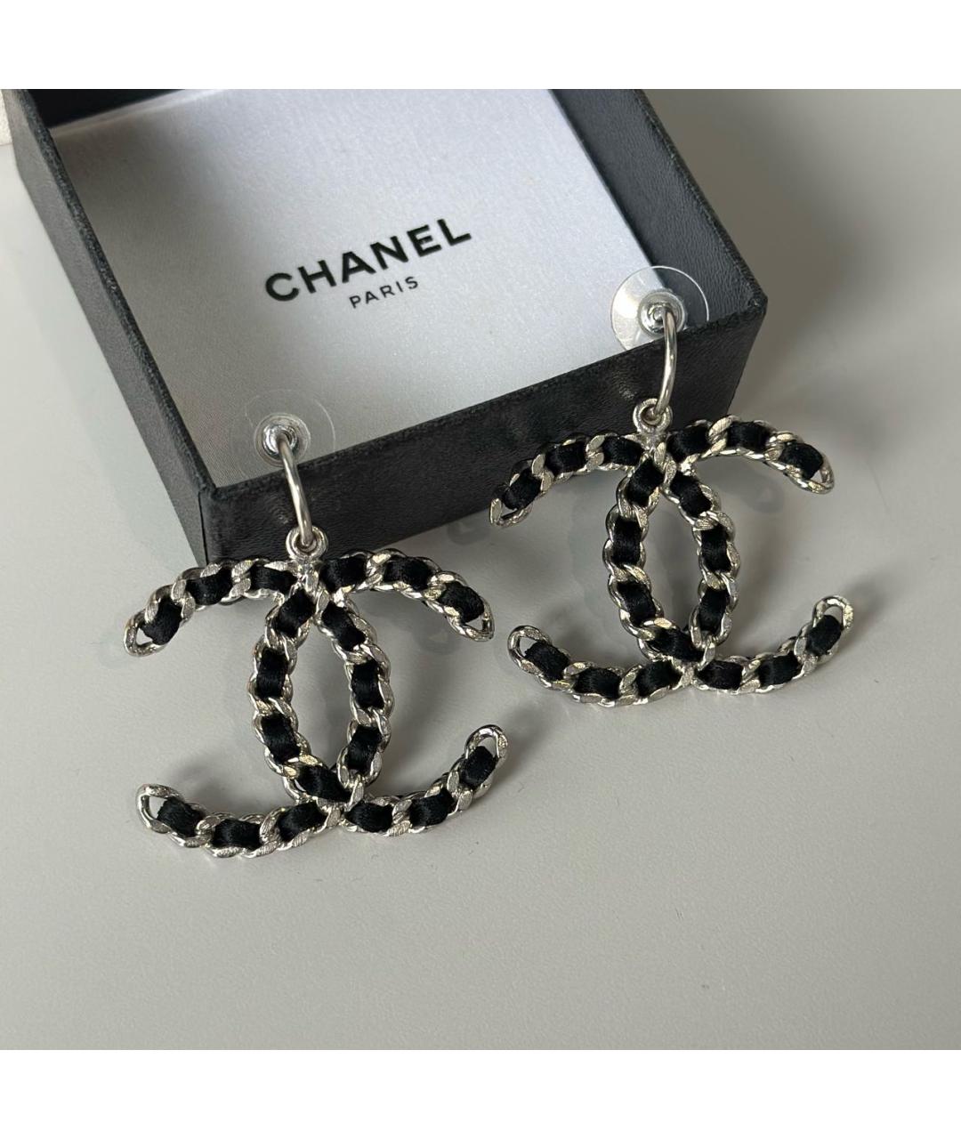 CHANEL Серебряные серьги, фото 2