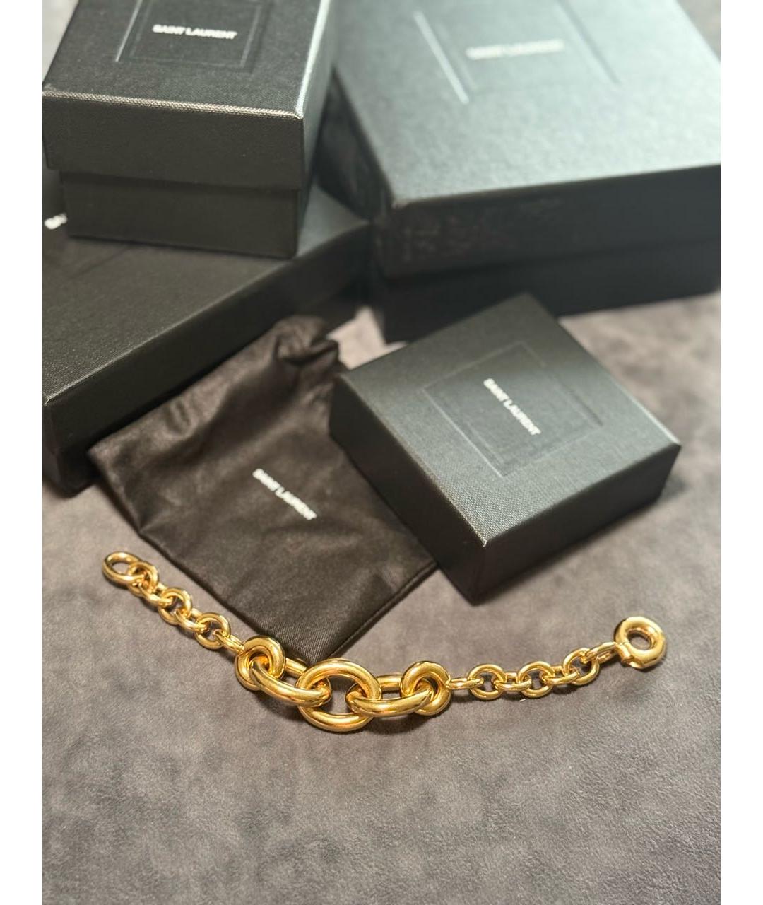 SAINT LAURENT Золотой браслет, фото 7