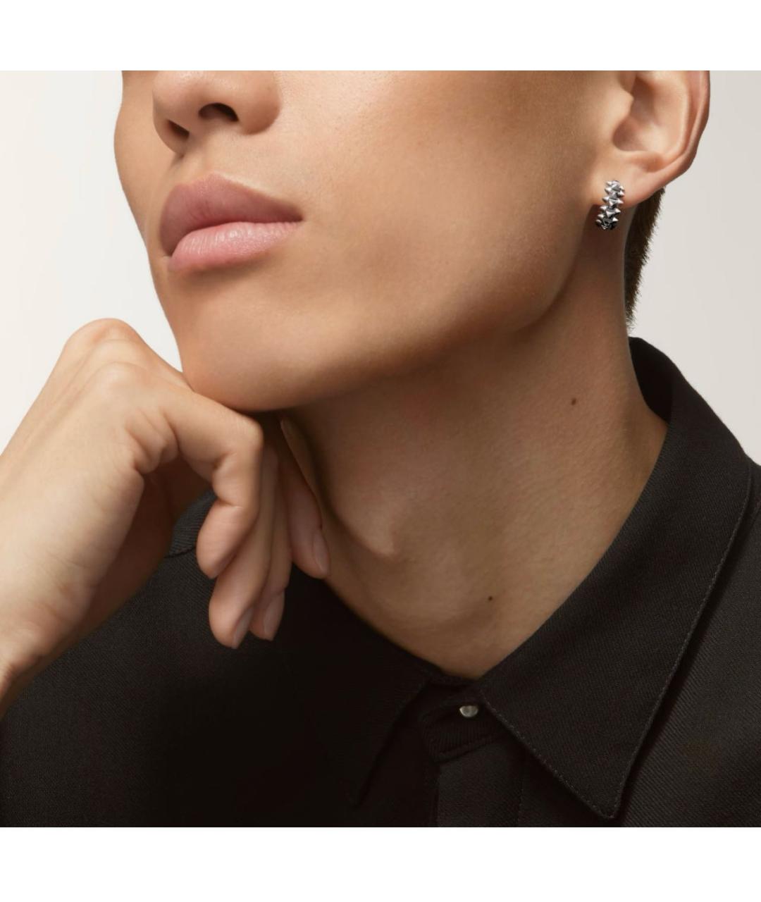 CARTIER Серебряные серьги из белого золота, фото 2