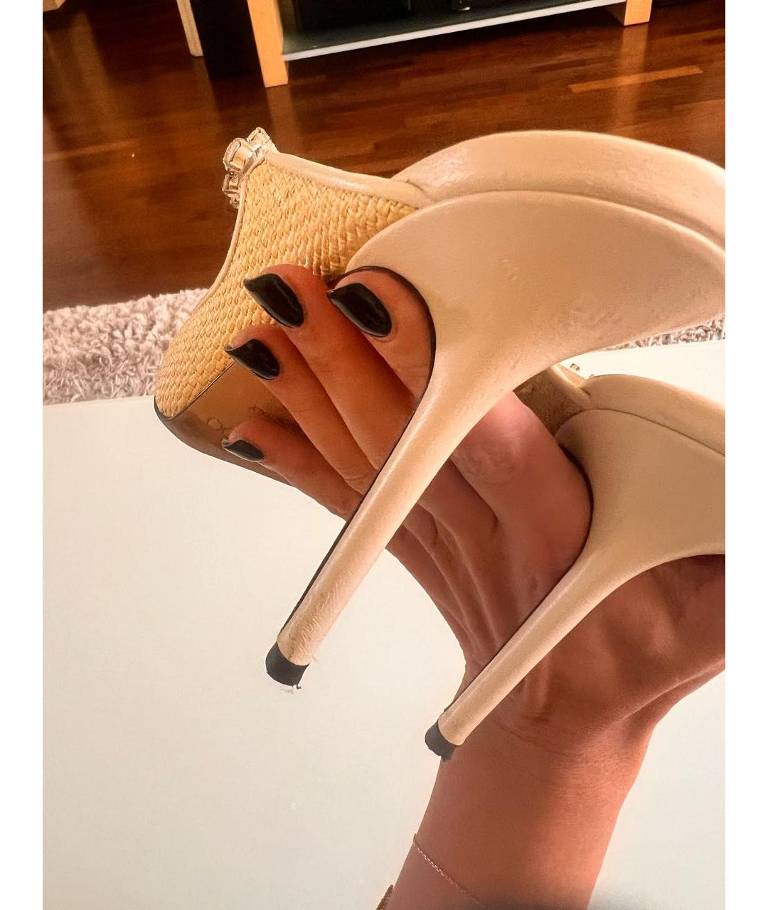 JIMMY CHOO Бежевые туфли, фото 4