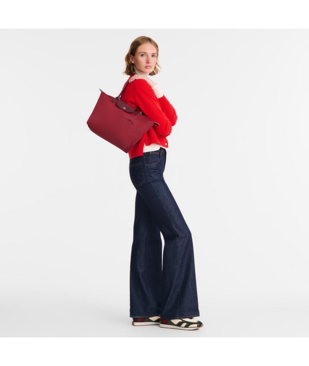 LONGCHAMP Бордовая сумка тоут, фото 2