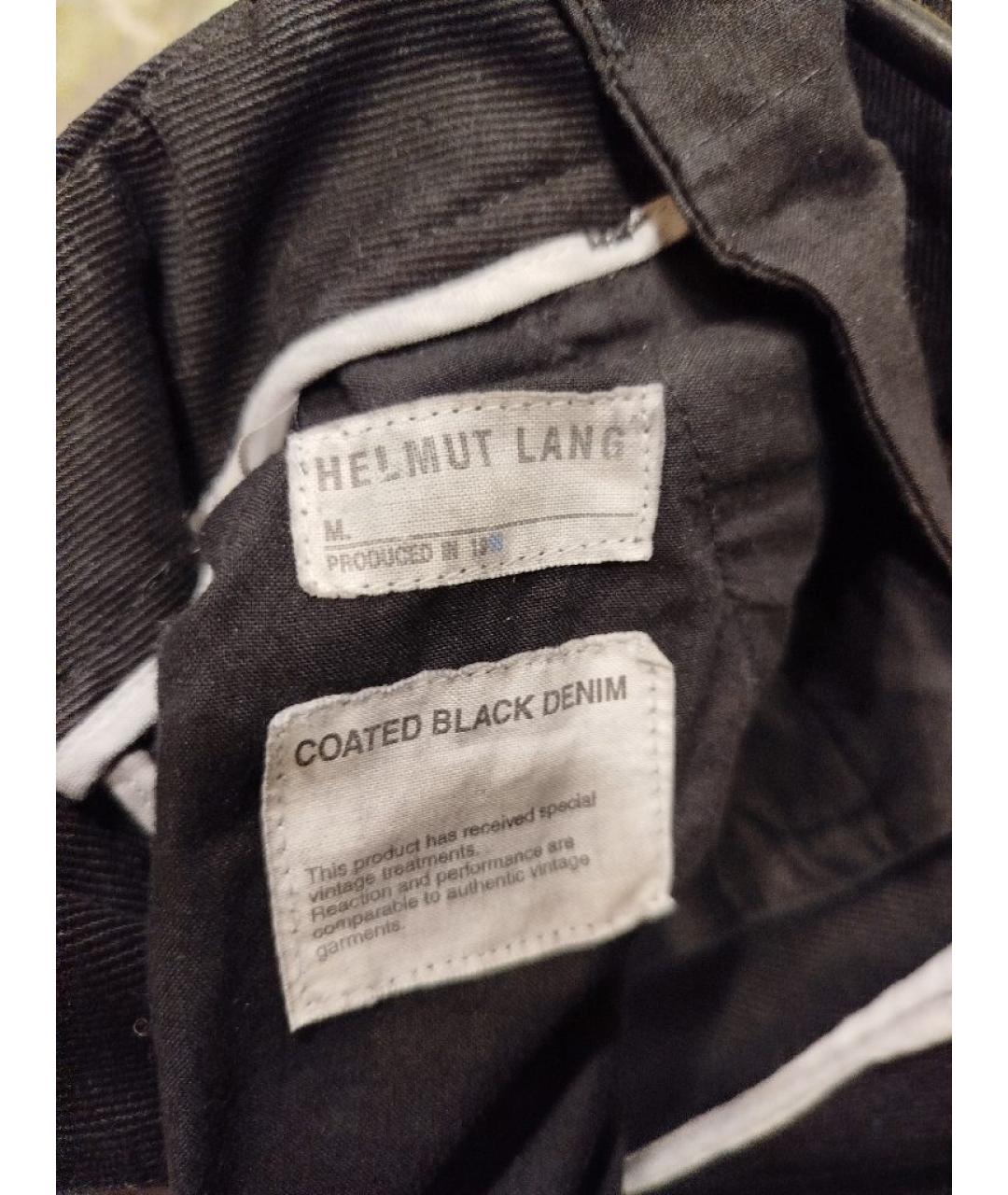 HELMUT LANG Черные хлопковые прямые джинсы, фото 3