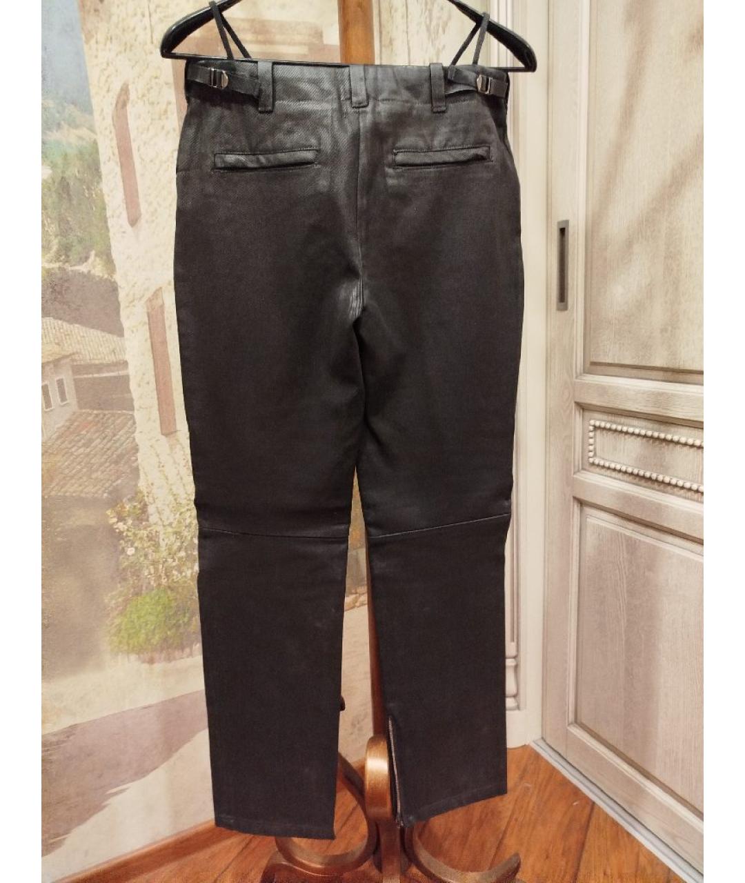 HELMUT LANG Черные хлопковые прямые джинсы, фото 2