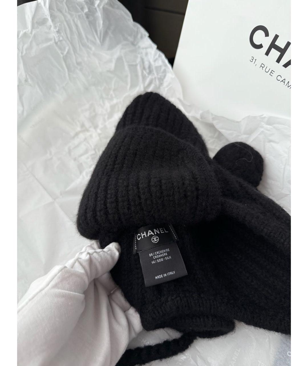 CHANEL Черная шапка, фото 4