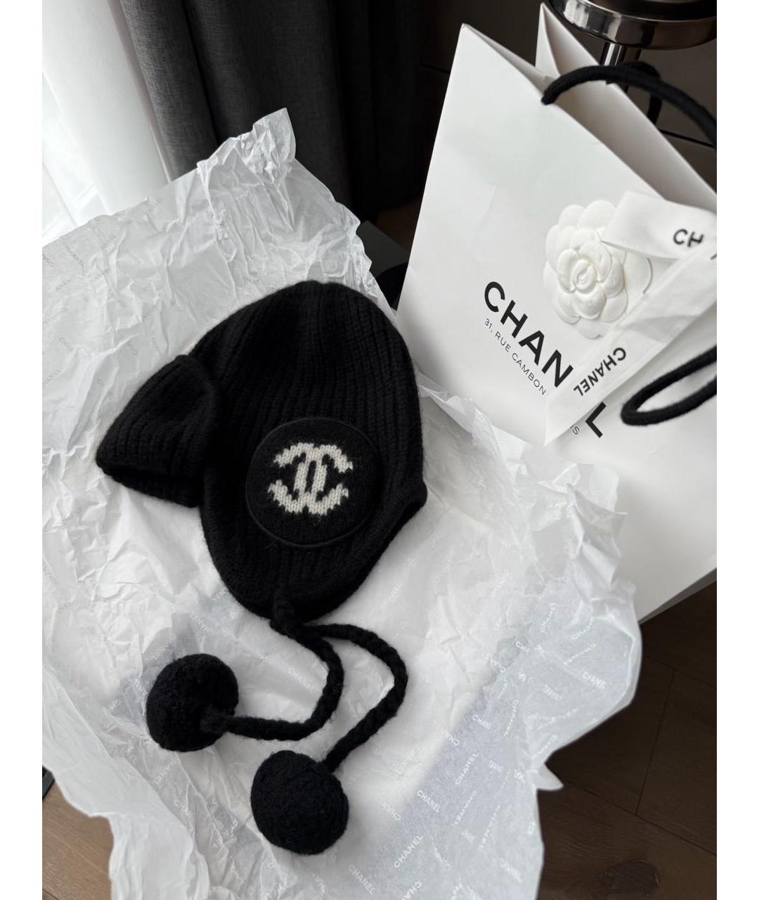 CHANEL Черная шапка, фото 6