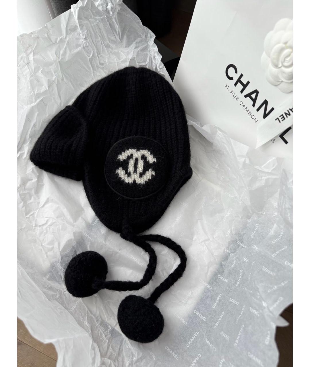 CHANEL Черная шапка, фото 2