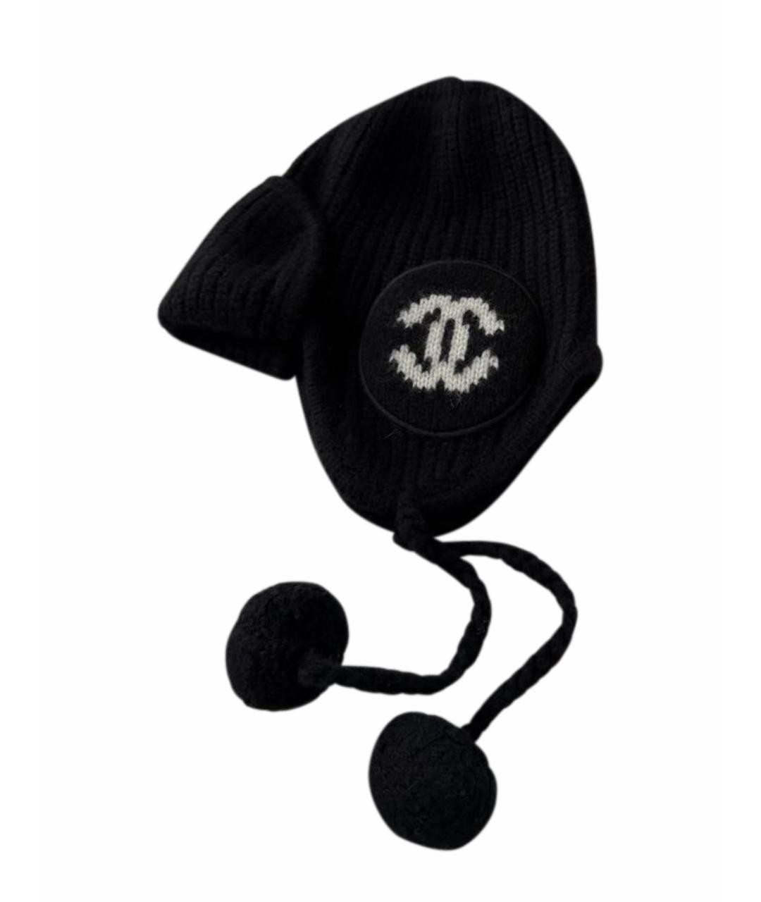 CHANEL Черная шапка, фото 1