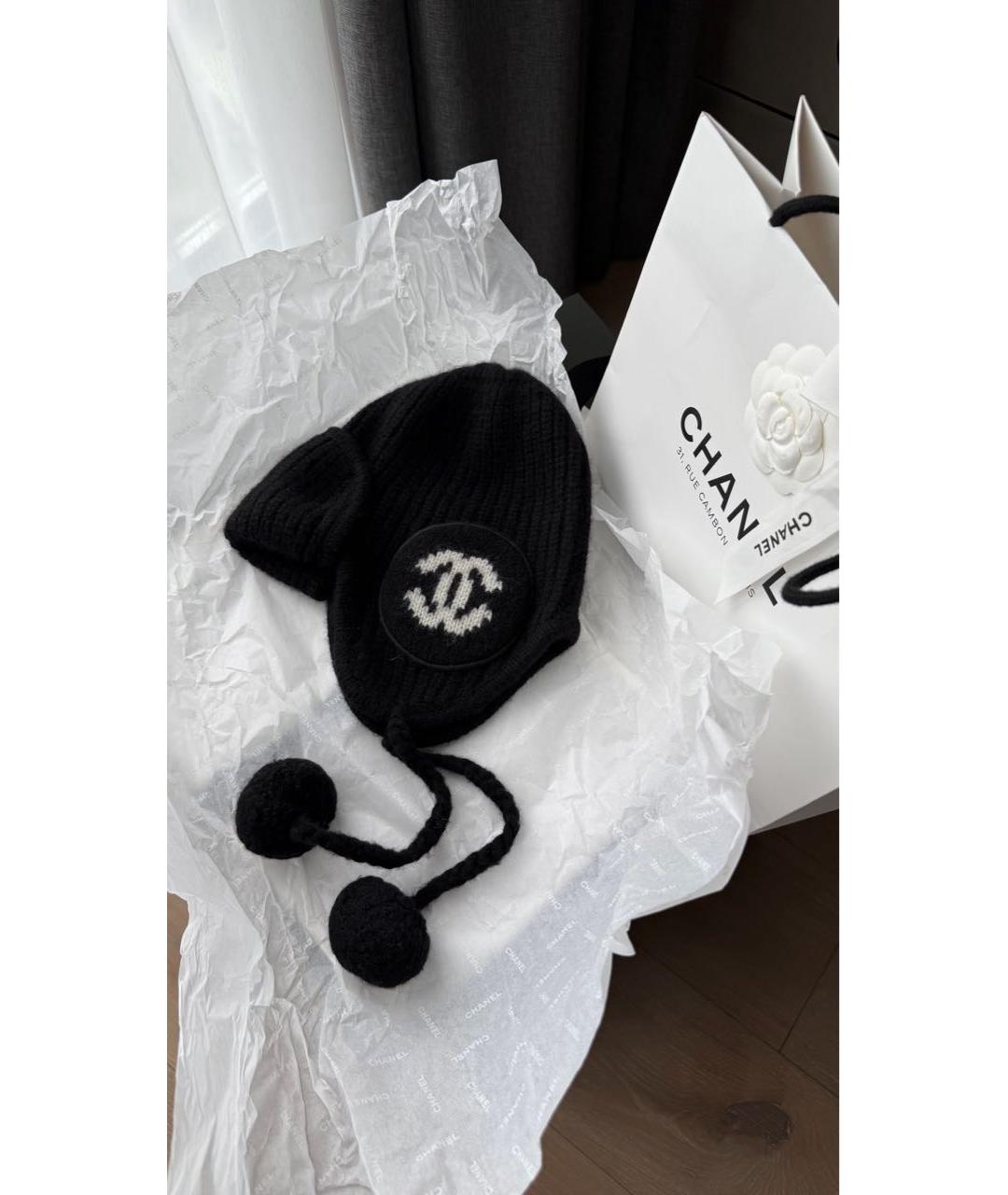 CHANEL Черная шапка, фото 3