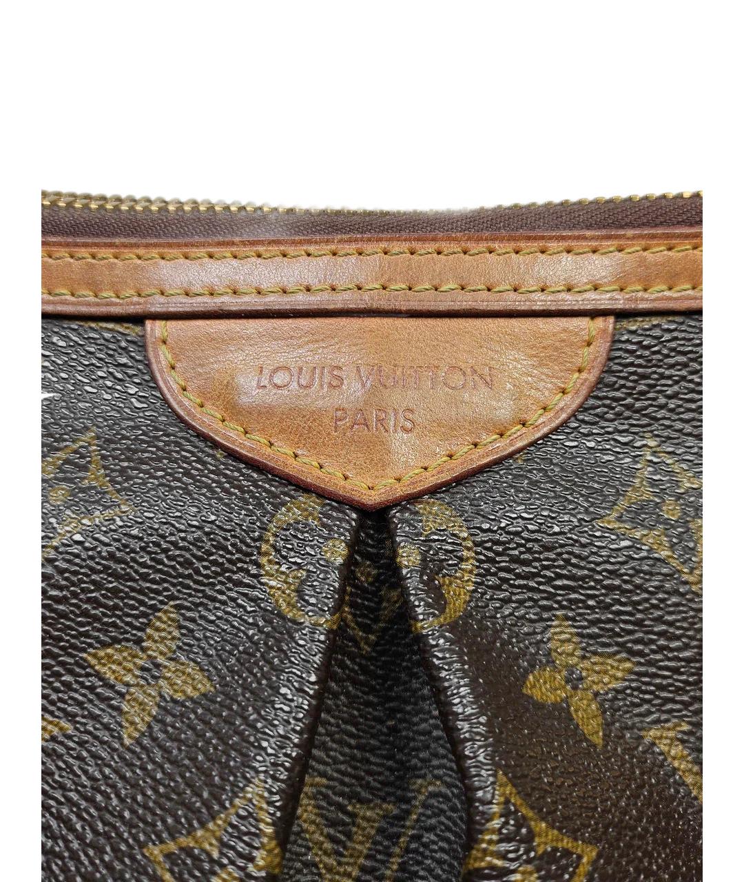 LOUIS VUITTON Коричневая кожаная сумка через плечо, фото 9