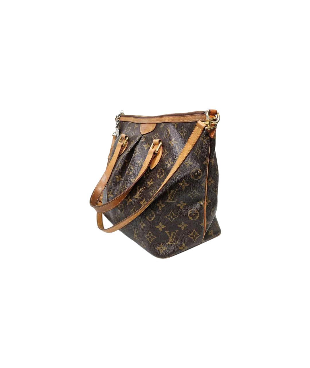 LOUIS VUITTON Коричневая кожаная сумка через плечо, фото 3