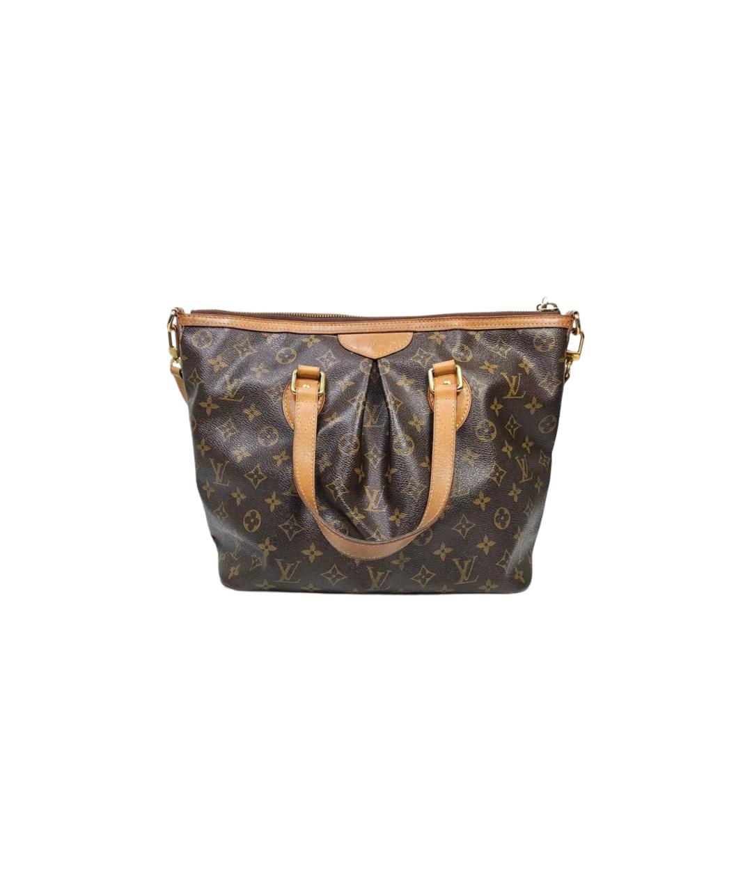 LOUIS VUITTON Коричневая кожаная сумка через плечо, фото 2