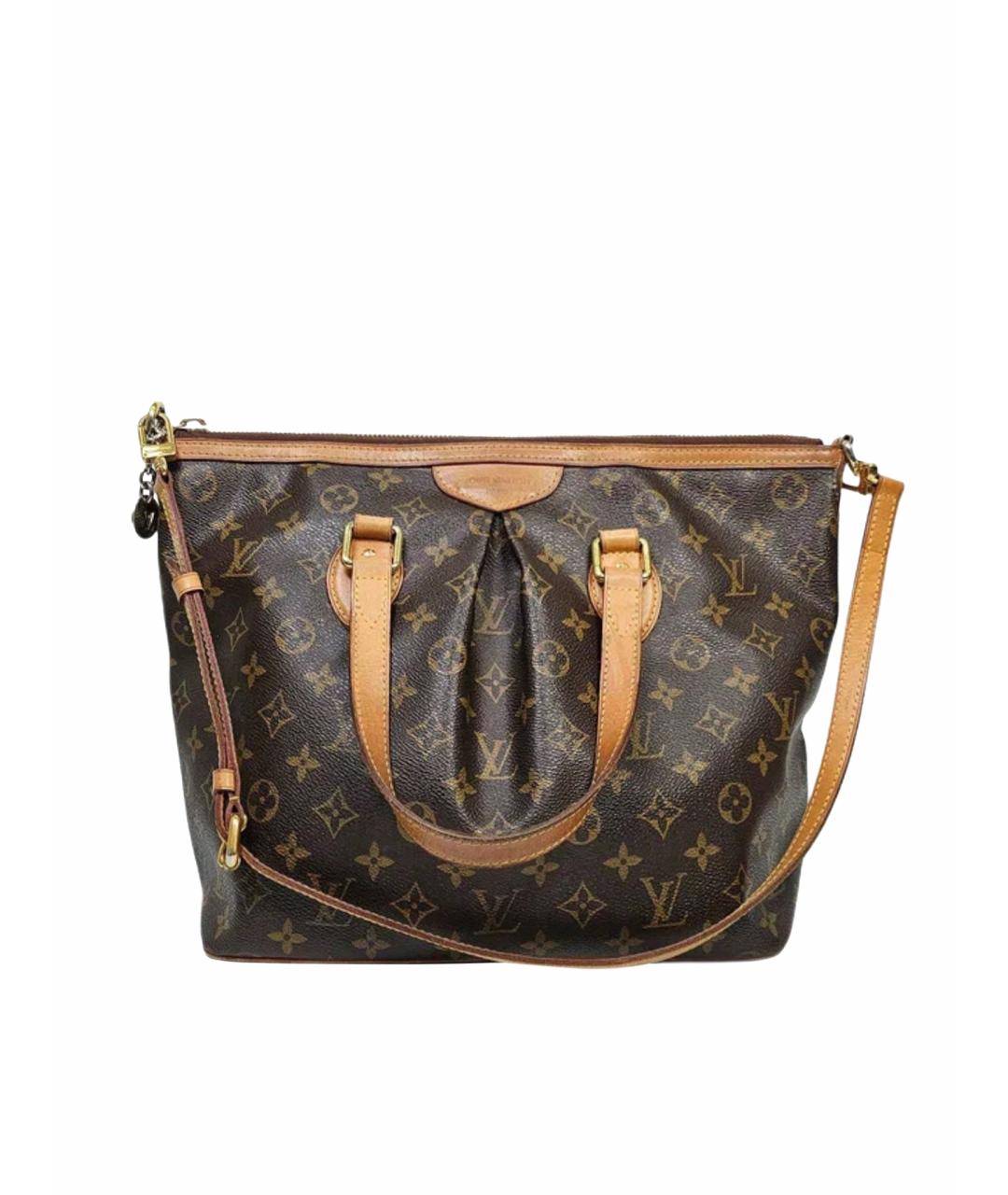 LOUIS VUITTON Коричневая кожаная сумка через плечо, фото 1