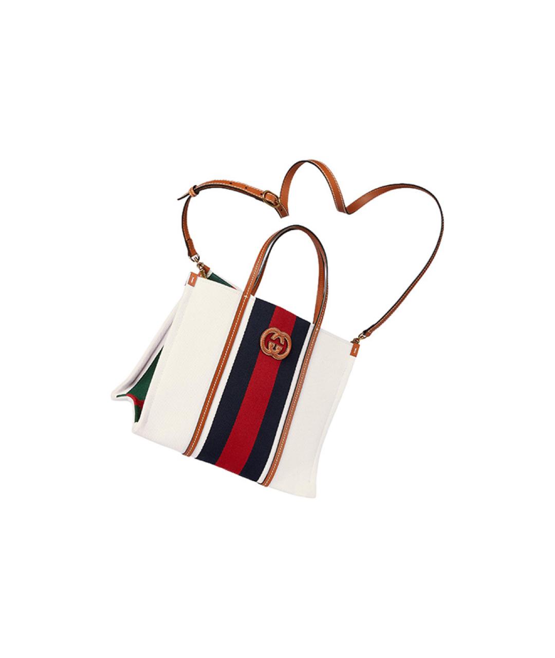 GUCCI Белая сумка тоут, фото 2