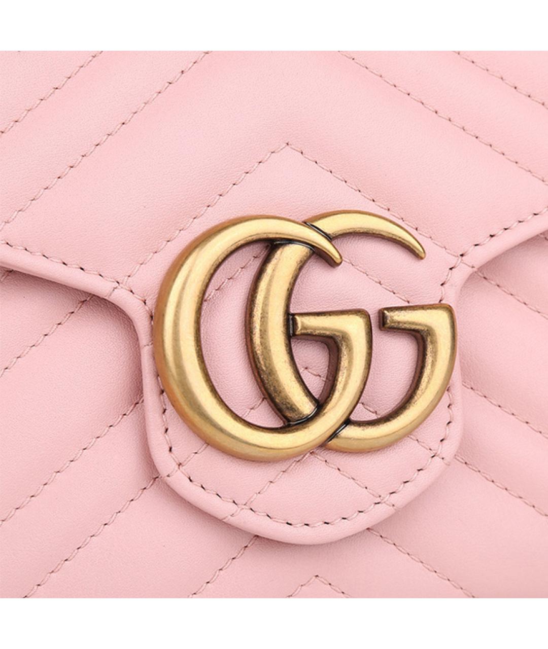 GUCCI Розовая кожаная сумка через плечо, фото 5