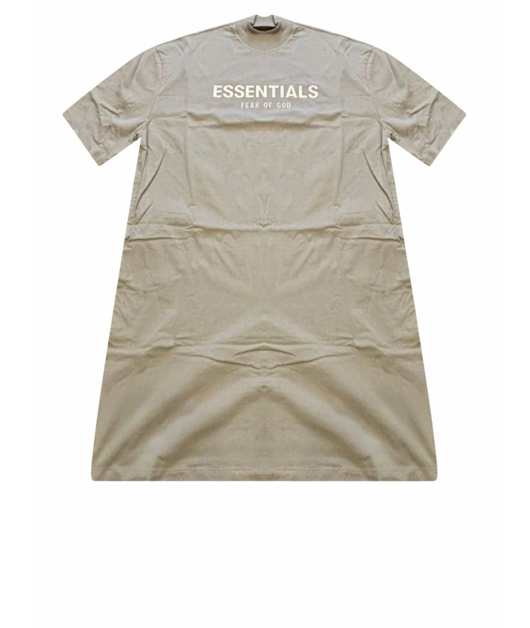 FEAR OF GOD ESSENTIALS Бежевое хлопковое повседневное платье, фото 1