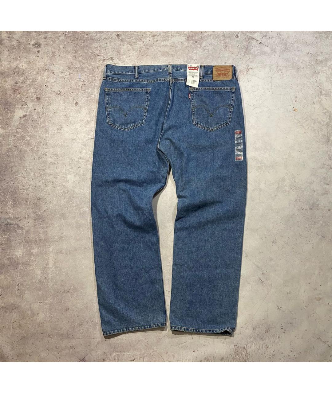 LEVI'S Синие хлопковые прямые джинсы, фото 2
