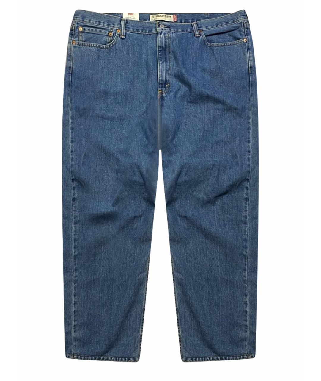 LEVI'S Синие хлопковые прямые джинсы, фото 1