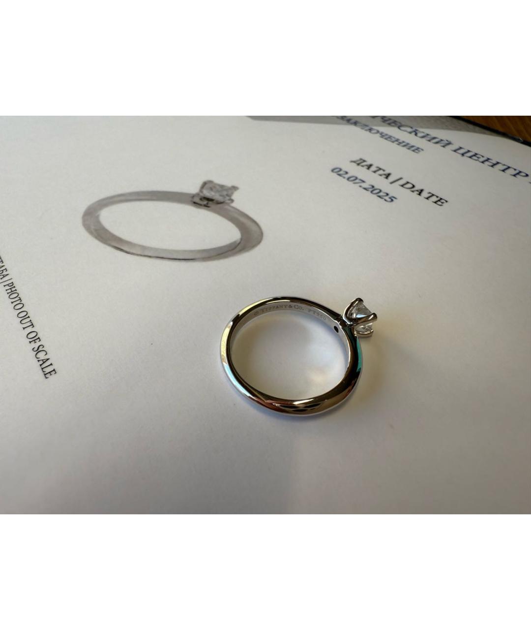 TIFFANY&CO Белое платиновое кольцо, фото 5