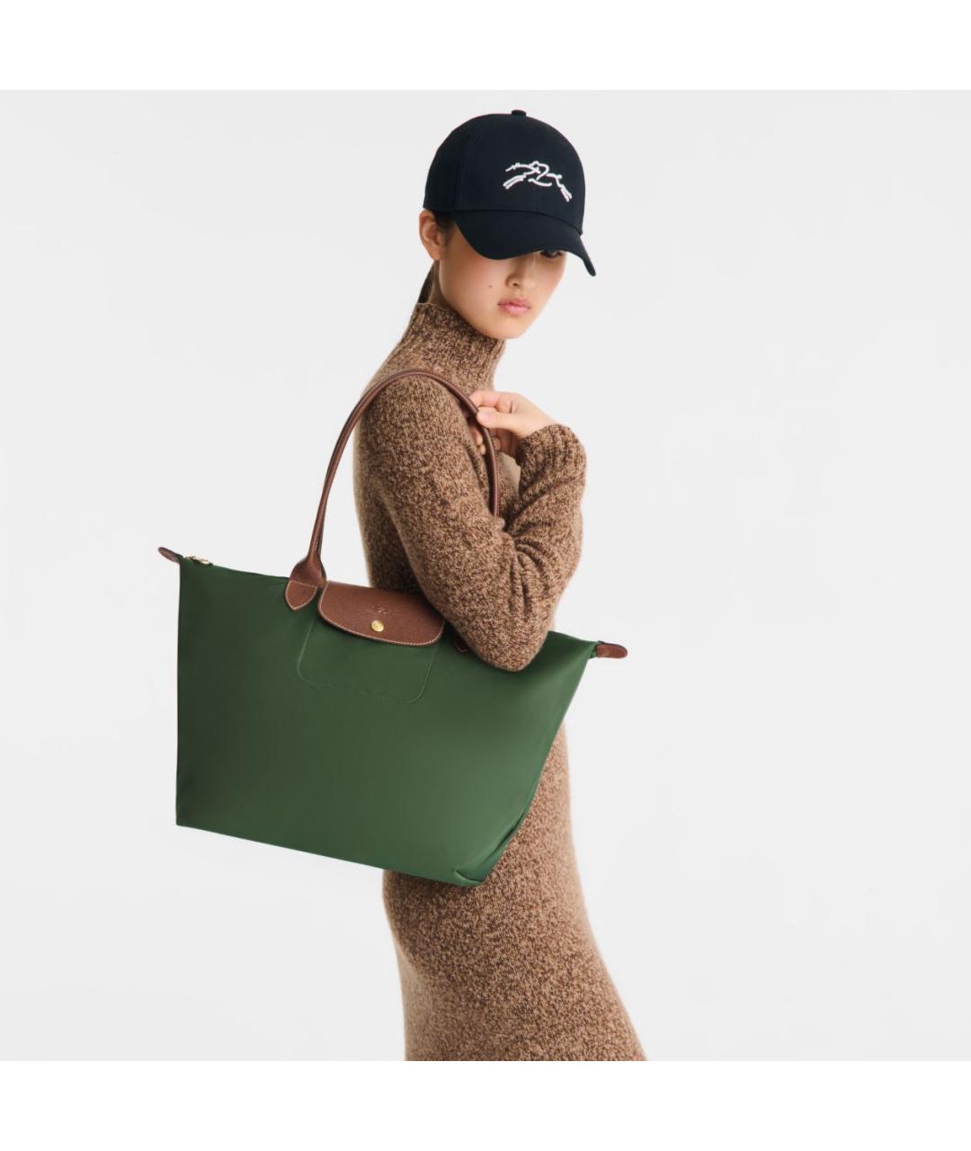 LONGCHAMP Зеленая сумка тоут, фото 2