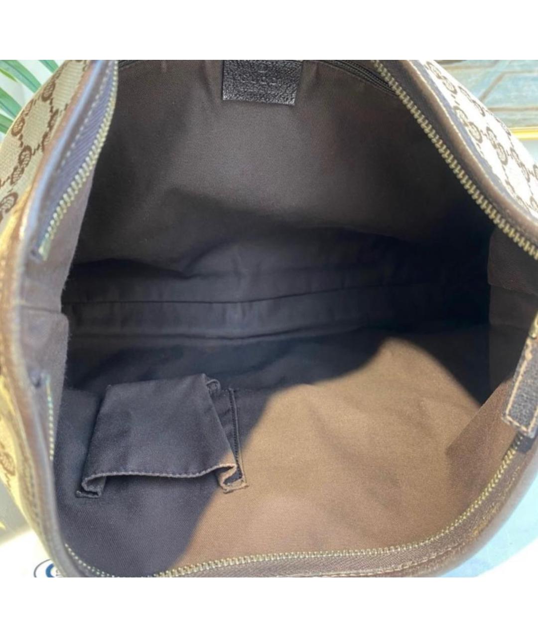 GUCCI Коричневая кожаная сумка с короткими ручками, фото 6