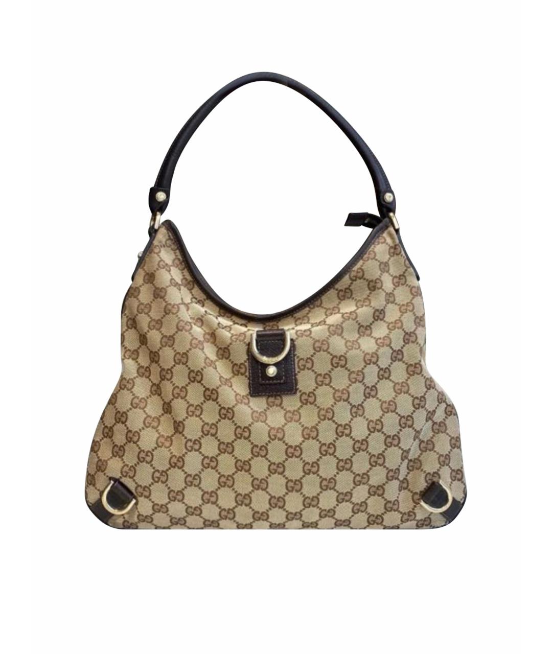 GUCCI Коричневая кожаная сумка с короткими ручками, фото 1