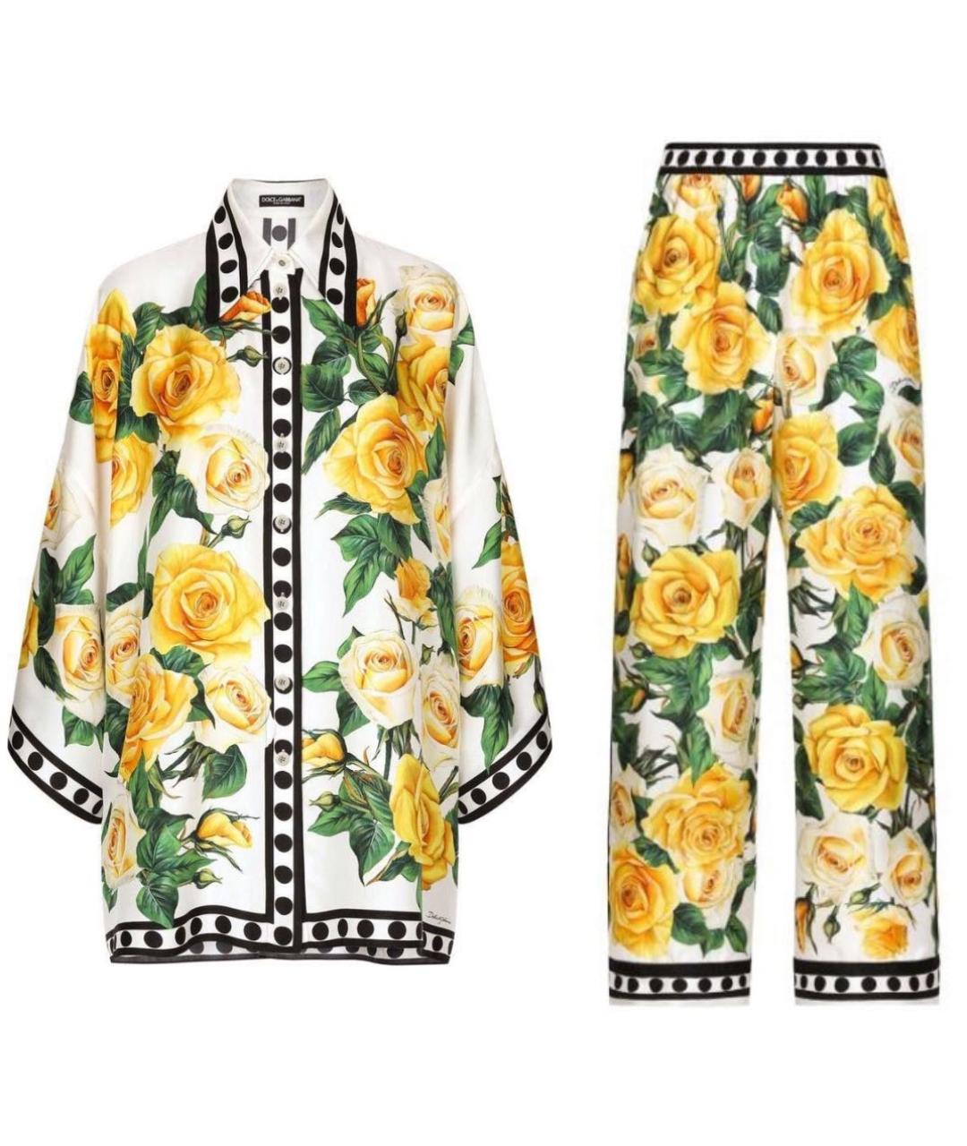 DOLCE&GABBANA Шелковый костюм с брюками, фото 9