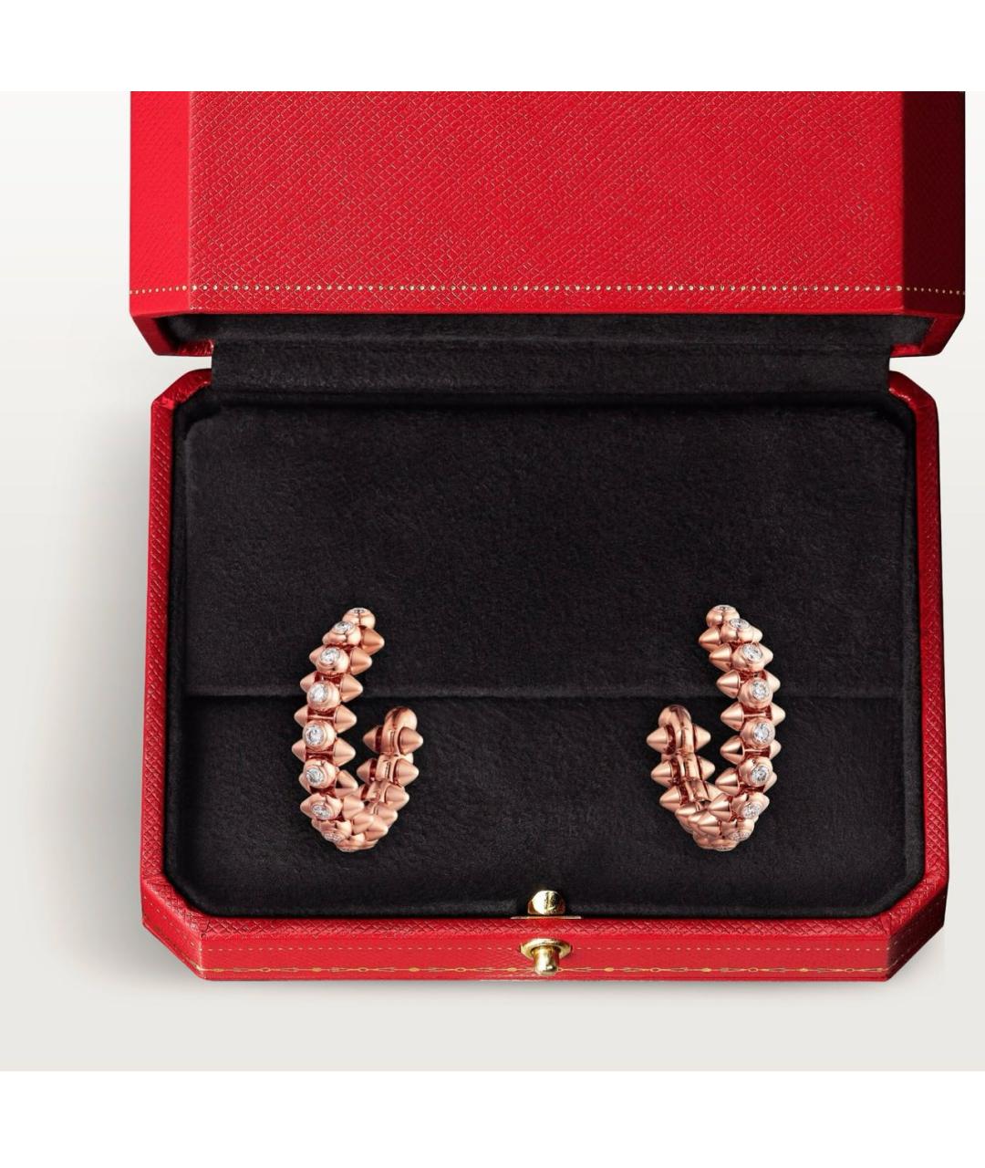 CARTIER Розовые серьги из розового золота, фото 4