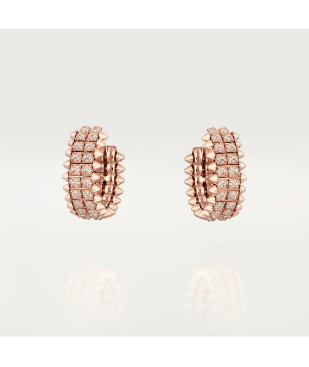 CARTIER Розовые серьги из розового золота, фото 7