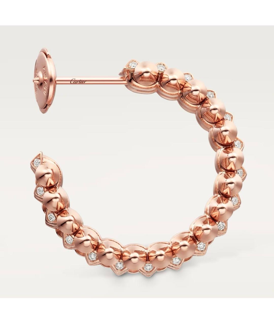 CARTIER Розовые серьги из розового золота, фото 5