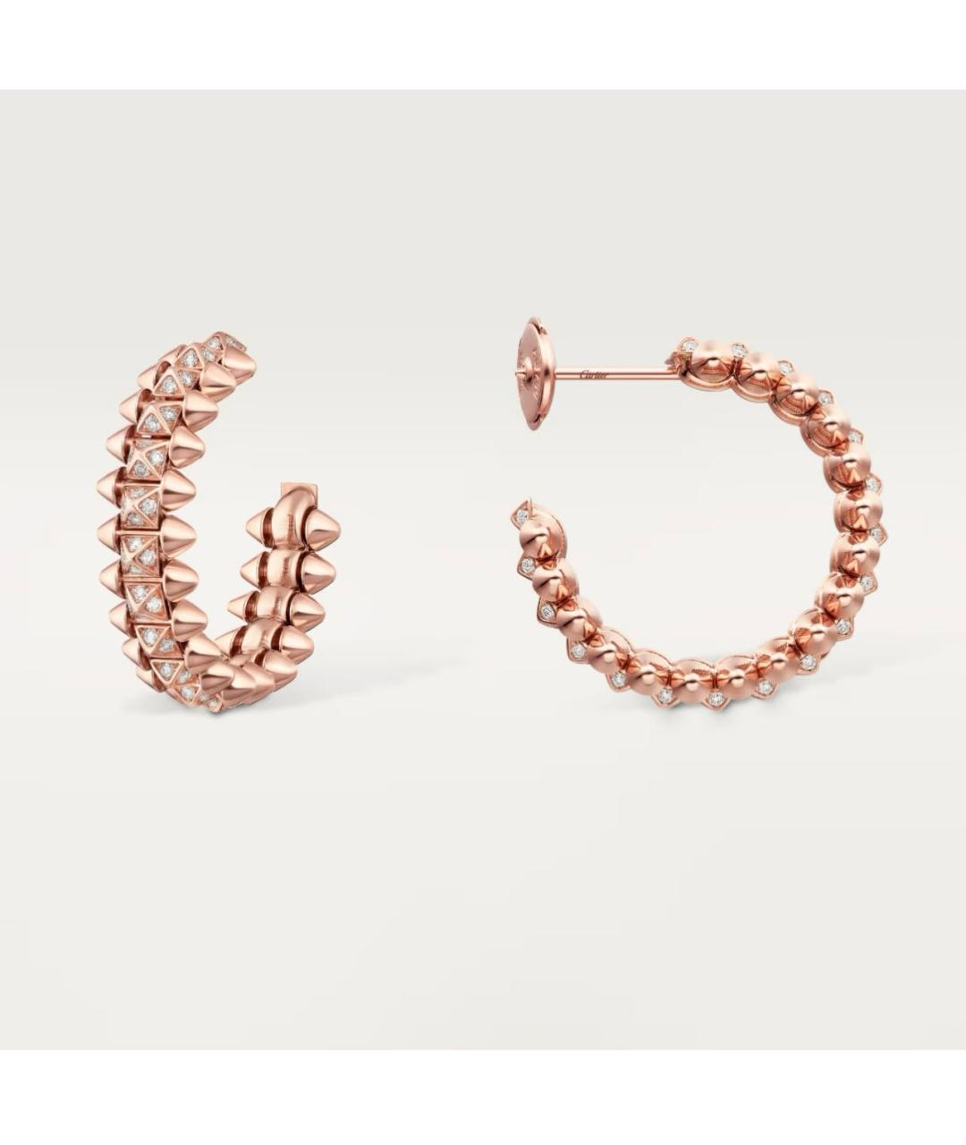 CARTIER Розовые серьги из розового золота, фото 4