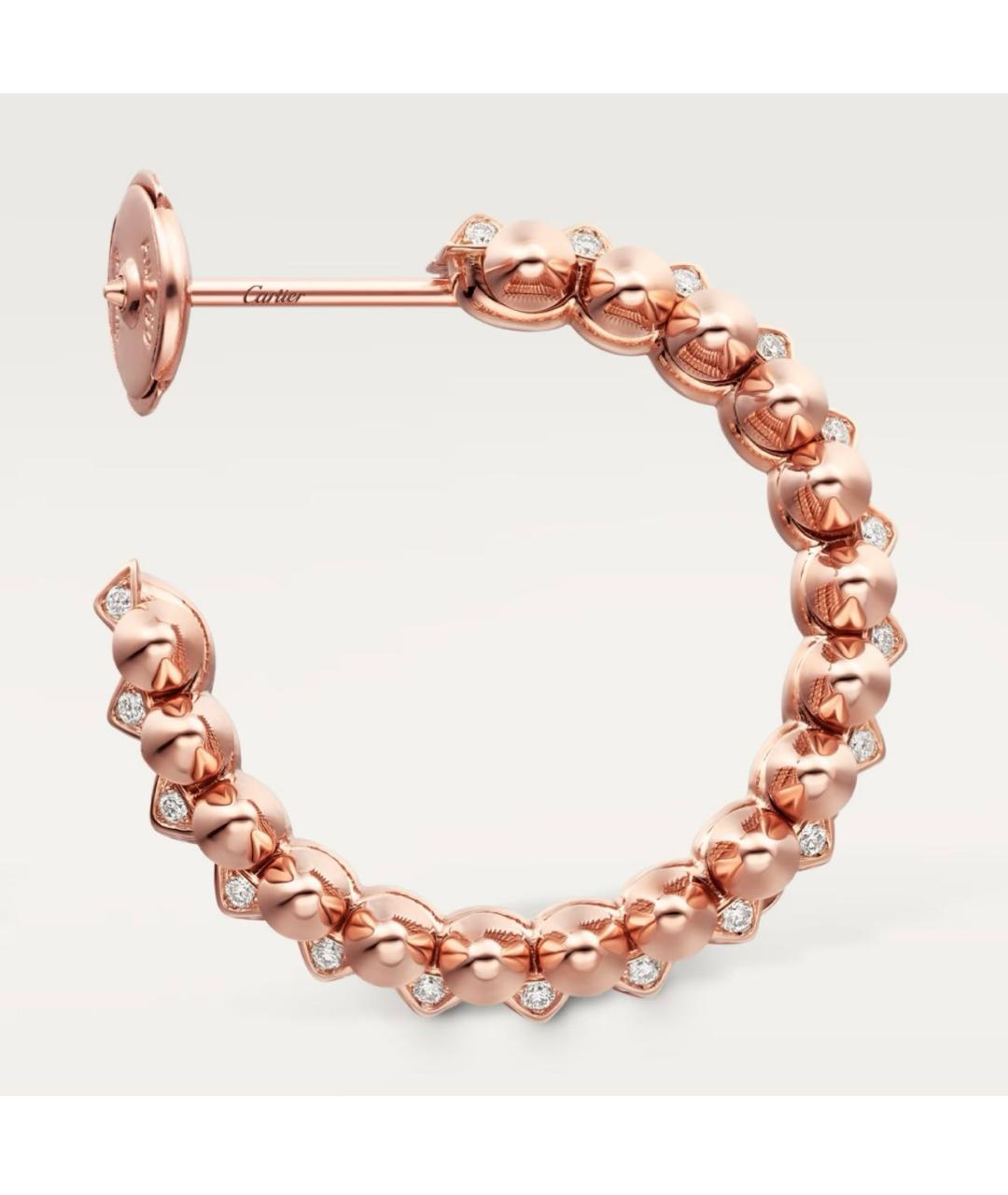 CARTIER Розовые серьги из розового золота, фото 5