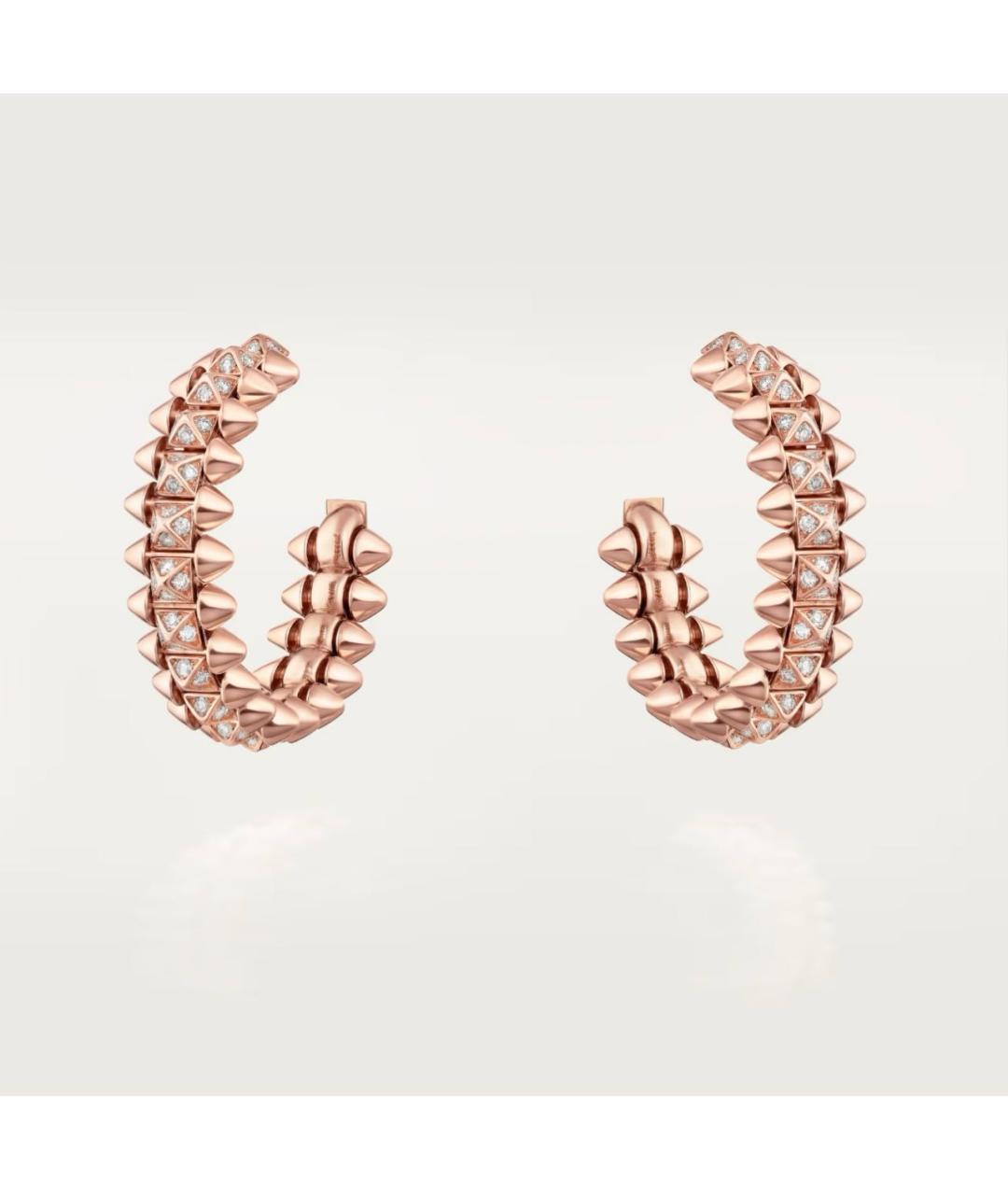 CARTIER Розовые серьги из розового золота, фото 9