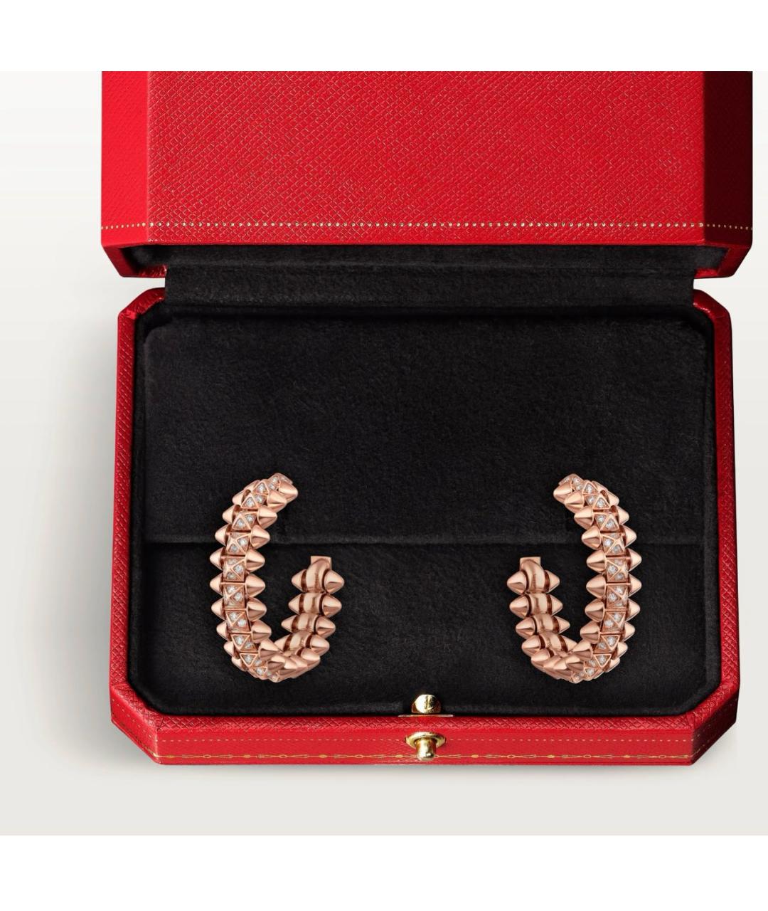 CARTIER Розовые серьги из розового золота, фото 8