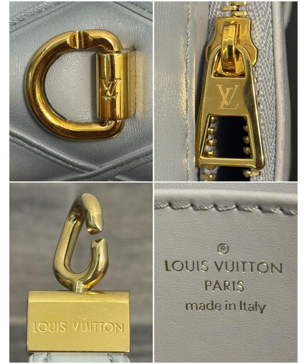 LOUIS VUITTON Голубая кожаная сумка через плечо, фото 6