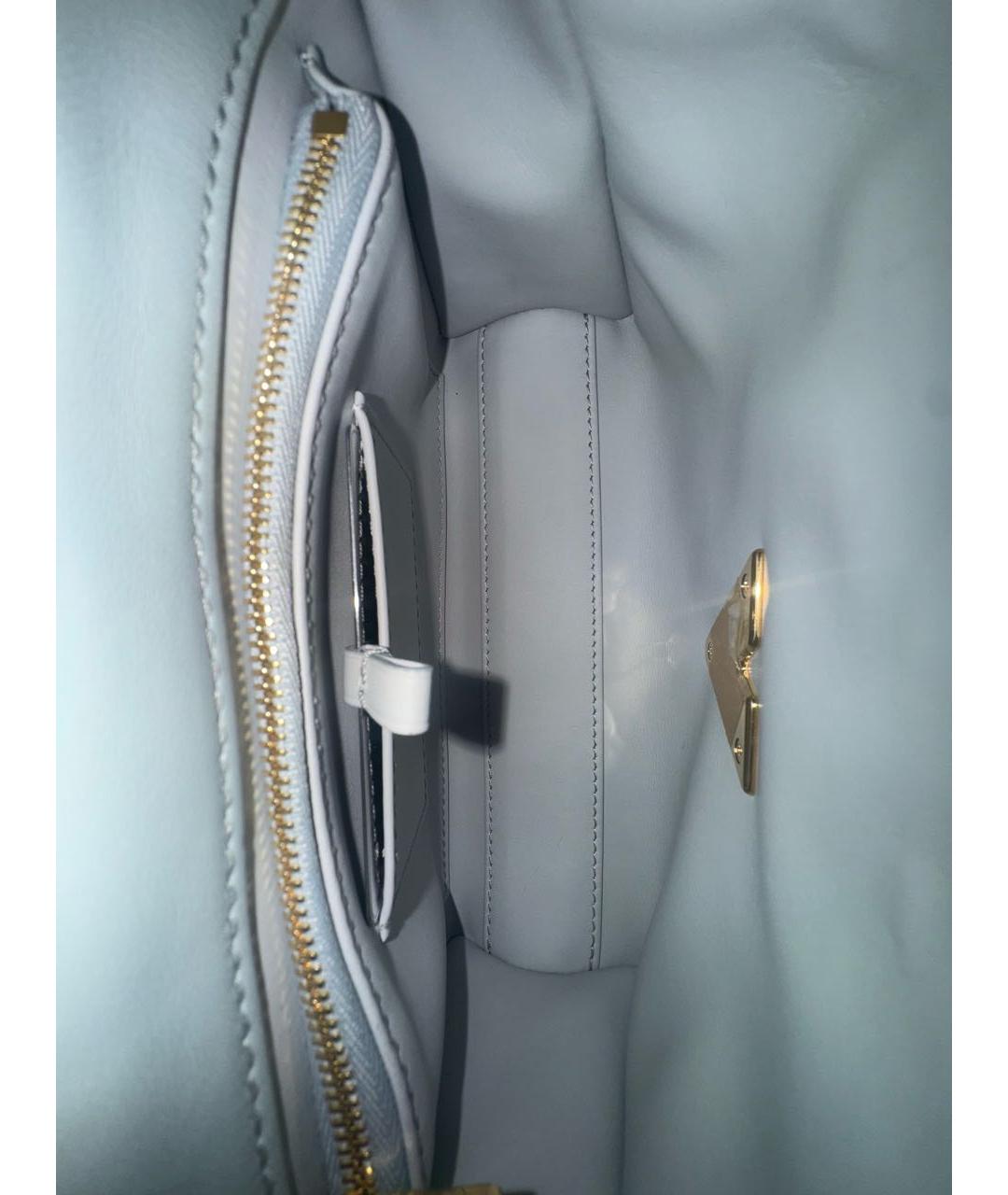 LOUIS VUITTON Голубая кожаная сумка через плечо, фото 8