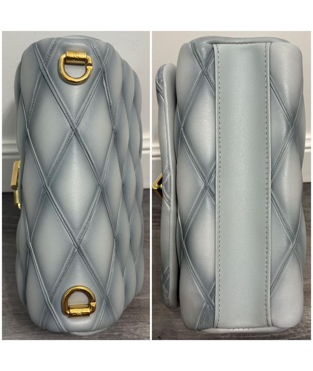 LOUIS VUITTON Голубая кожаная сумка через плечо, фото 3