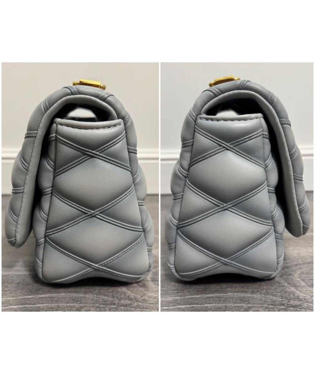 LOUIS VUITTON Голубая кожаная сумка через плечо, фото 4