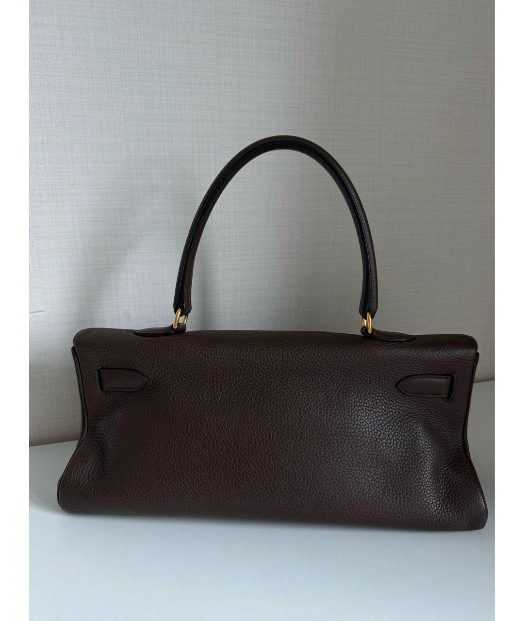 HERMES Коричневая кожаная сумка тоут, фото 4