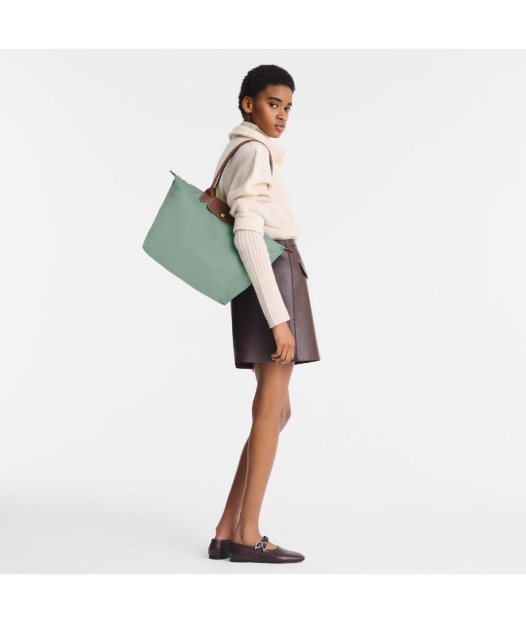 LONGCHAMP Бирюзовая сумка тоут, фото 2