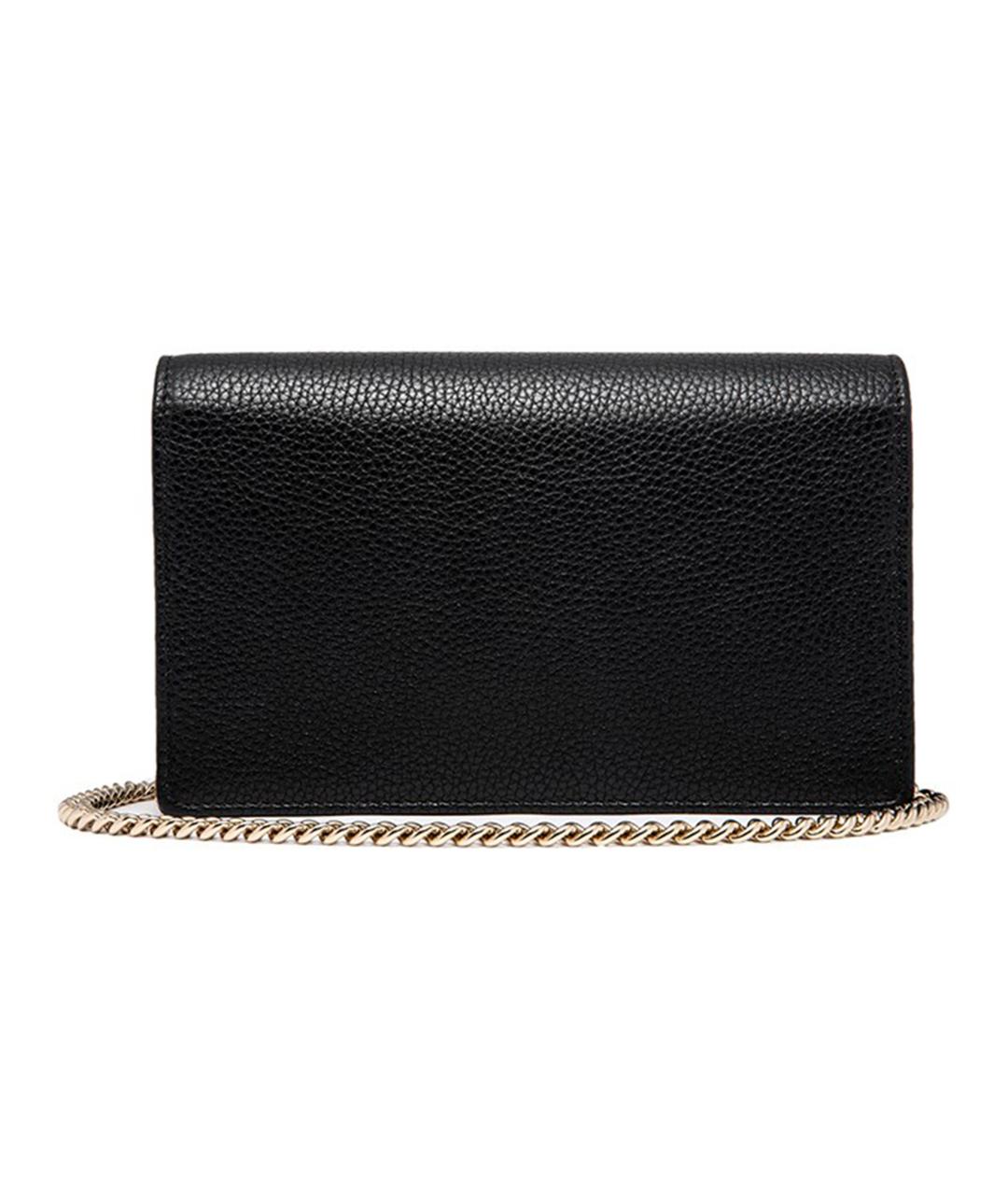 GUCCI Черная кожаная сумка через плечо, фото 3