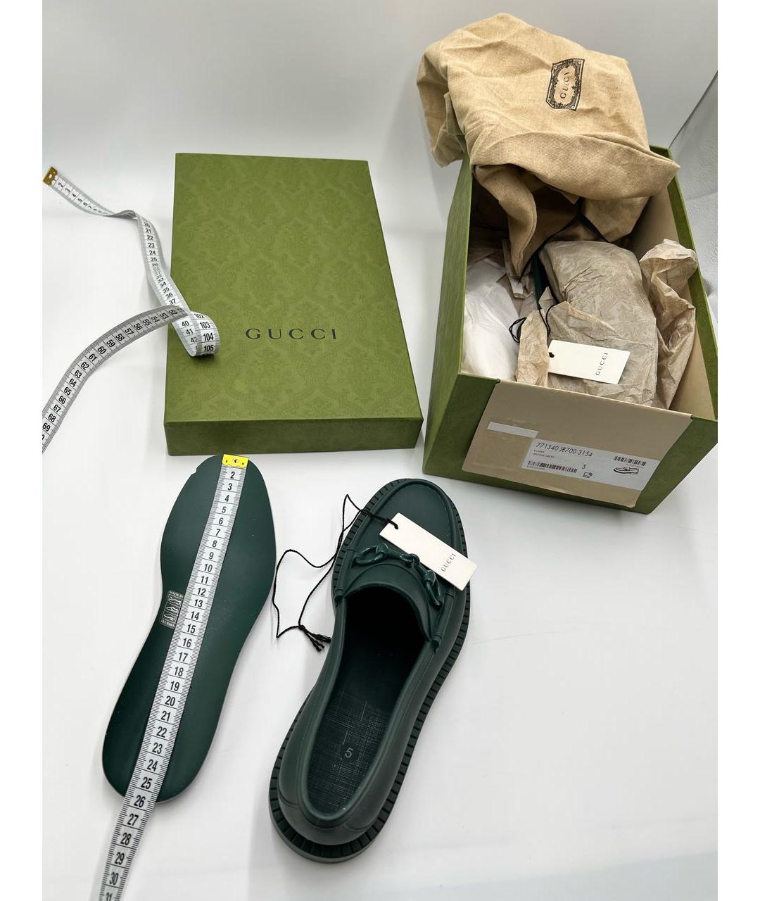 GUCCI Зеленые кроссовки, фото 7