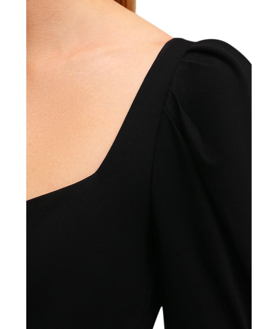 ALEXANDER MCQUEEN Черное вискозное боди, фото 4
