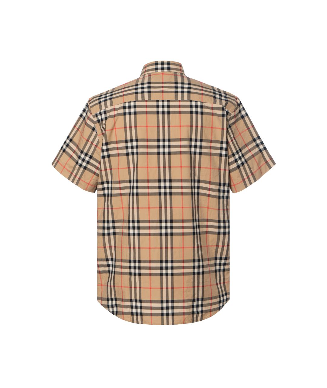 BURBERRY Бежевая хлопковая классическая рубашка, фото 2