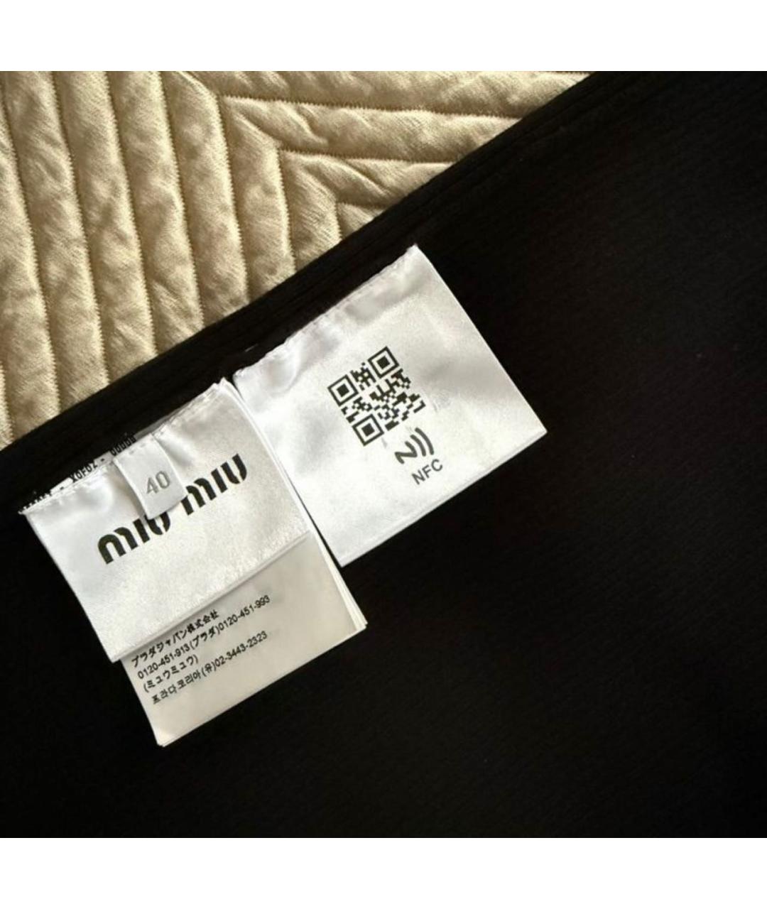 MIU MIU Черное повседневное платье, фото 4