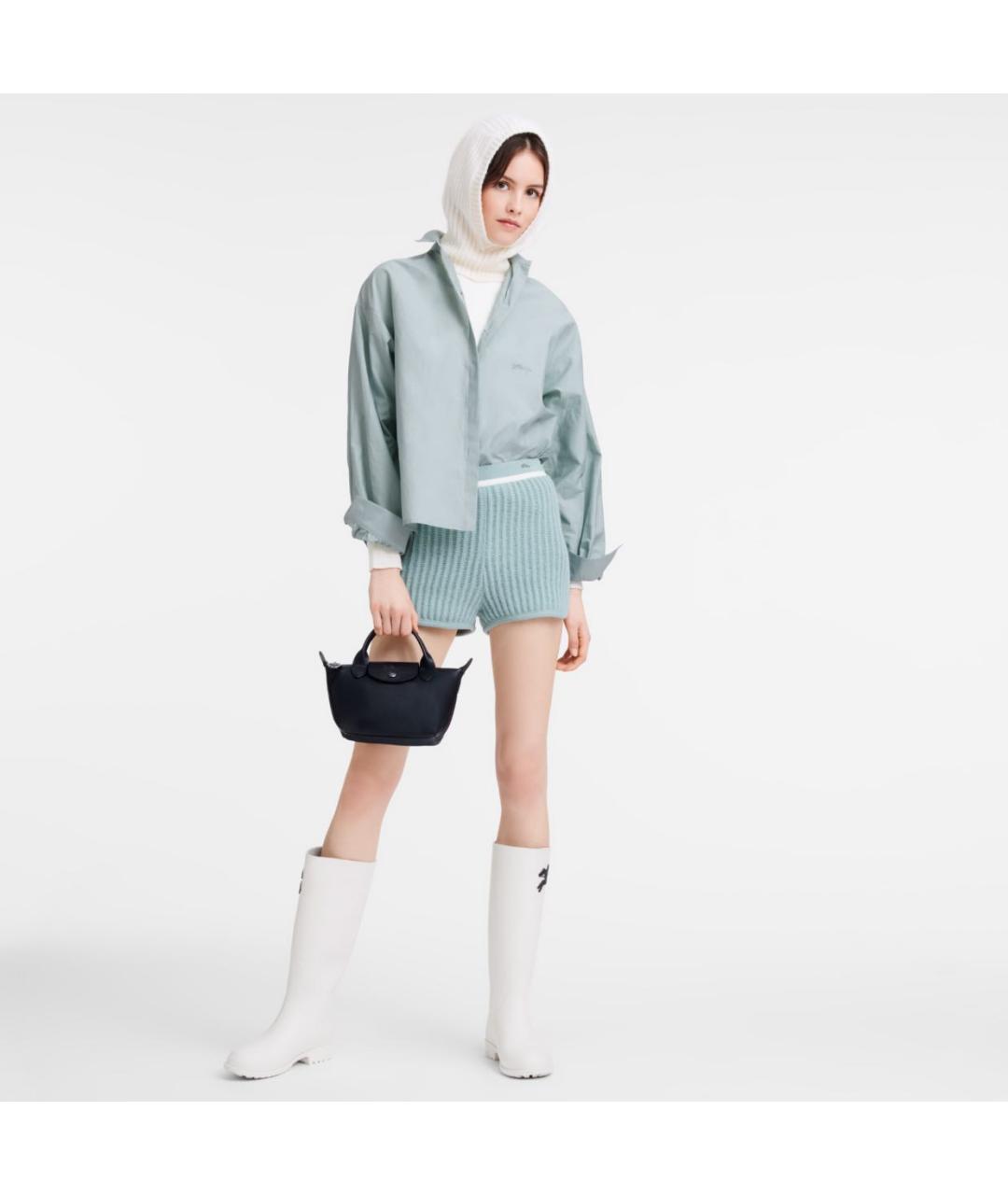 LONGCHAMP Черная кожаная сумка через плечо, фото 2