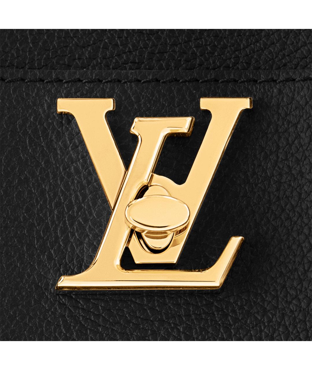 LOUIS VUITTON Черная кожаная сумка через плечо, фото 5