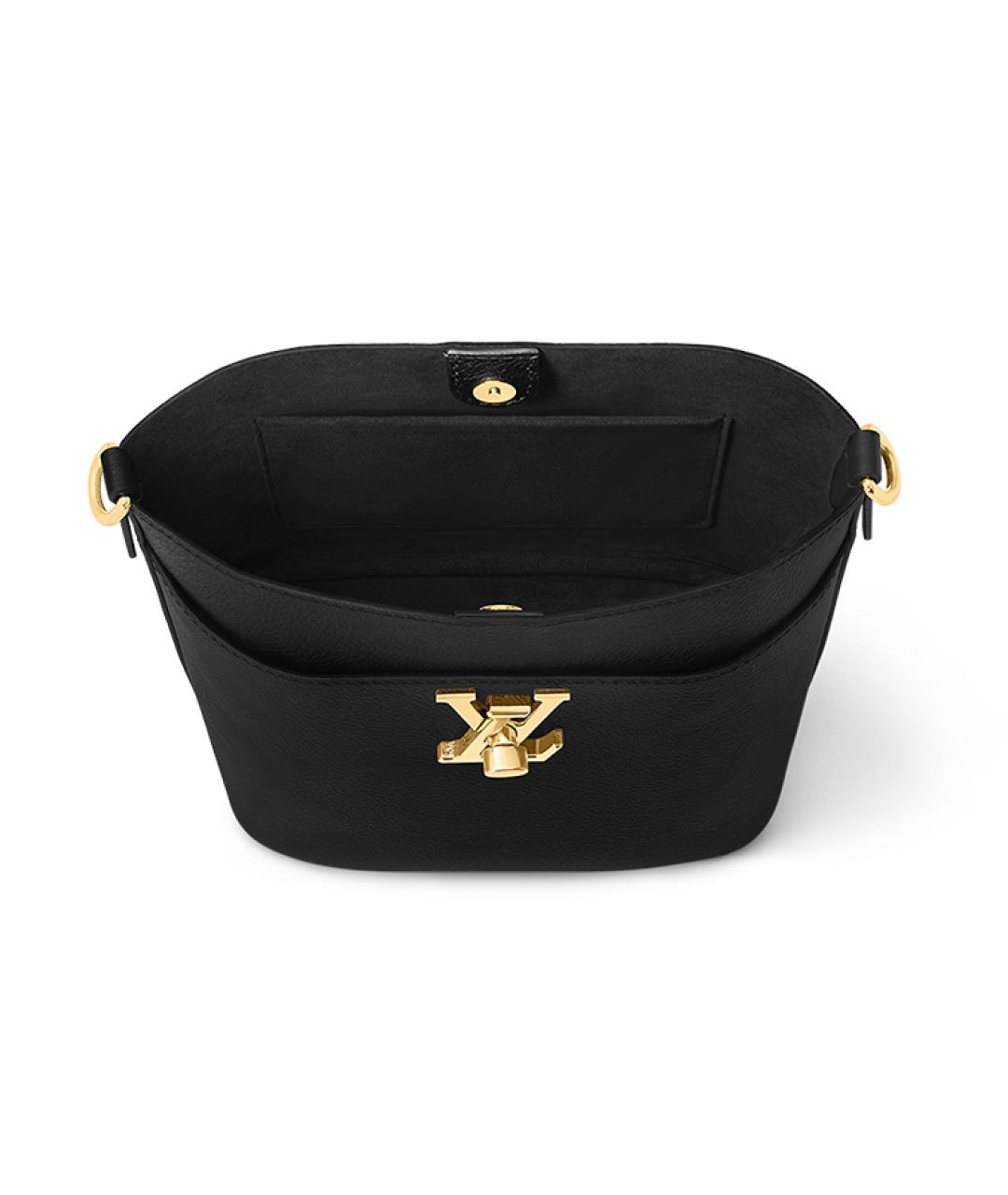 LOUIS VUITTON Черная кожаная сумка через плечо, фото 4