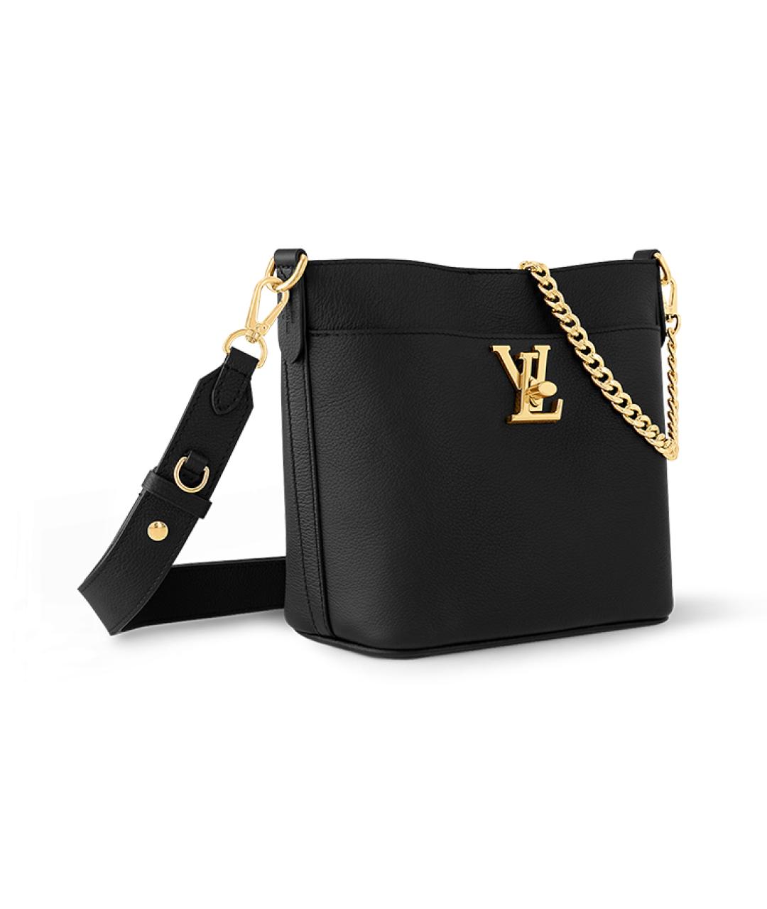 LOUIS VUITTON Черная кожаная сумка через плечо, фото 2